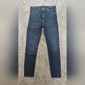 Lucky Brand Slim Blue Jeans with Raw Hem
